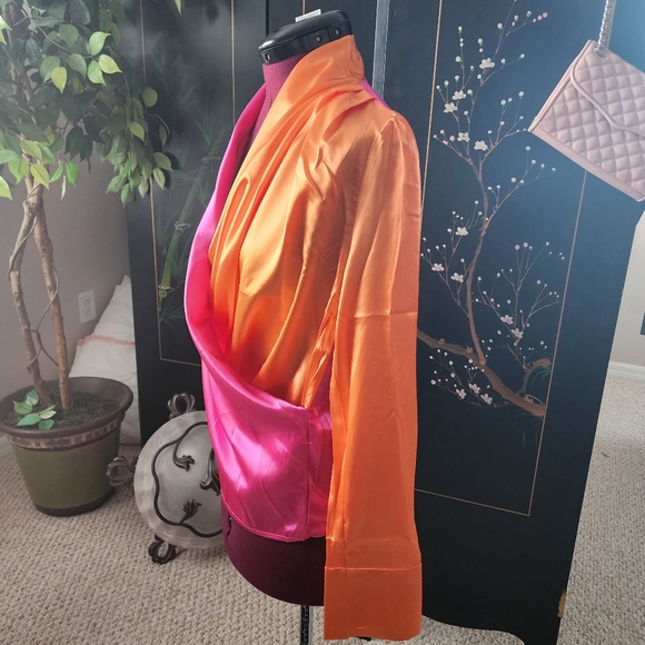 NEW Orange and Pink Shein blouse - Picture 5 of 11